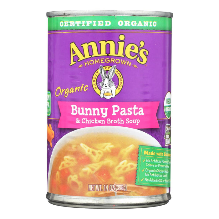 Annie's Homegrown - Soup - Bunny Pasta And Chicken Broth Soup - Case Of 8 - 14 Oz. Biskets Pantry 