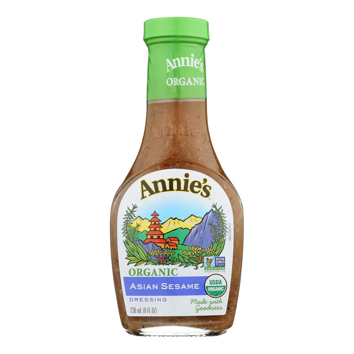 Annie's Naturals Organic Dressing Asian Sesame - Case Of 6 - 8 Fl Oz. Biskets Pantry 