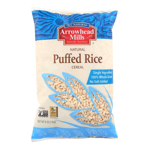 Arrowhead Mills - All Natural Puffed Rice Cereal - Case Of 12 - 6 Oz. Biskets Pantry 