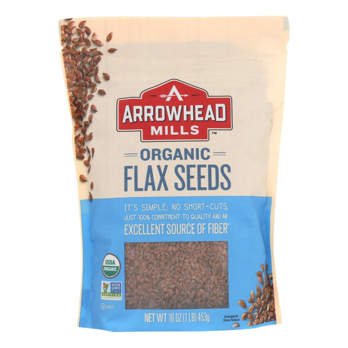 Arrowhead Mills - Organic Flax Seeds - Case Of 6 - 16 Oz. Biskets Pantry 