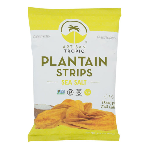 Artisan Tropic Plantain Strips - With Sea Salt - Case Of 12 - 4.5 Oz. Biskets Pantry 