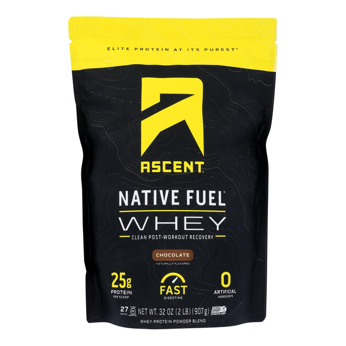 Ascent Native Fuel Chocolate Whey Protein Powder Blend Chocolate - 1 Each - 2 Lb Biskets Pantry 