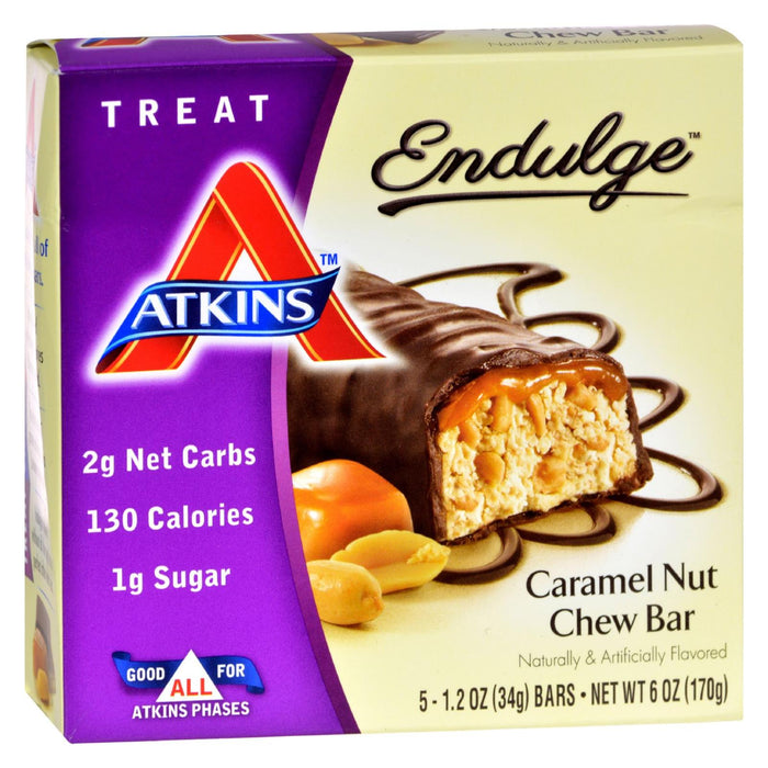 Atkins Endulge Bar Caramel Nut Chew - 5 Bars Biskets Pantry 