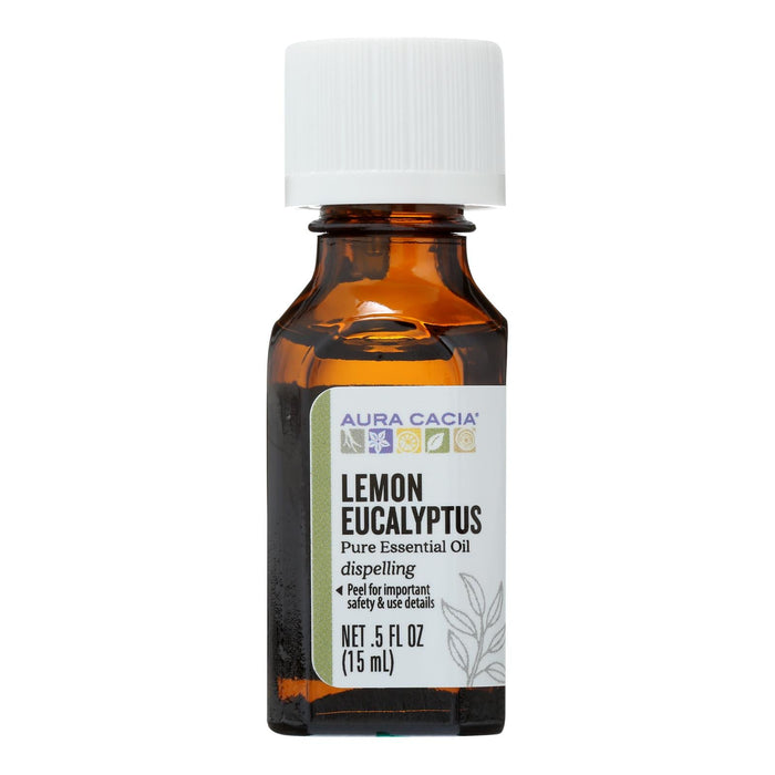 Aura Cacia - 100% Pure Essential Oil Lemon Eucalyptus - 0.5 Fl Oz Biskets Pantry 