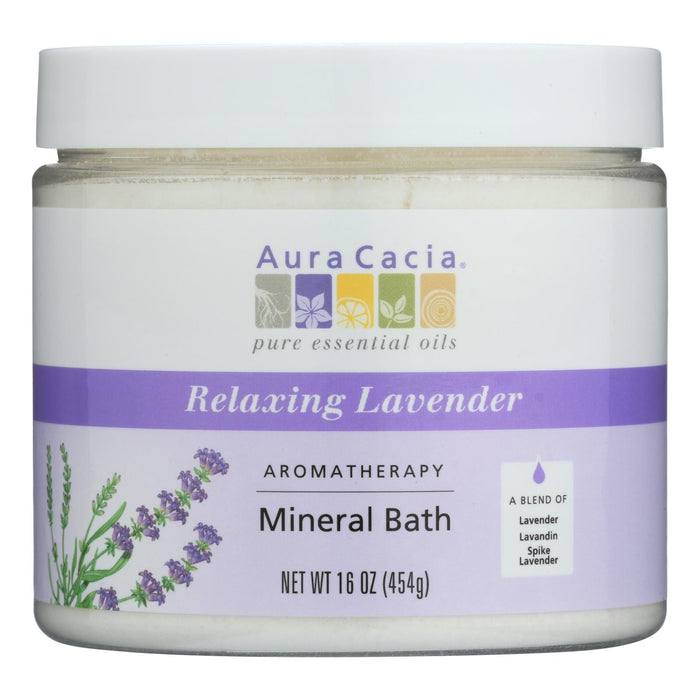 Aura Cacia - Aromatherapy Mineral Bath Lavender Harvest - 16 Oz Biskets Pantry 