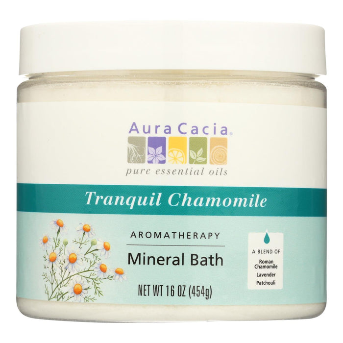 Aura Cacia - Aromatherapy Mineral Bath Tranquility Chamomile - 16 Oz Biskets Pantry 