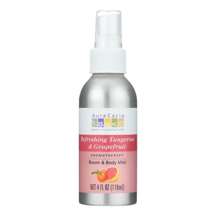 Aura Cacia - Aromatherapy Mist Tangerine Grapefruit - 4 Fl Oz Biskets Pantry 