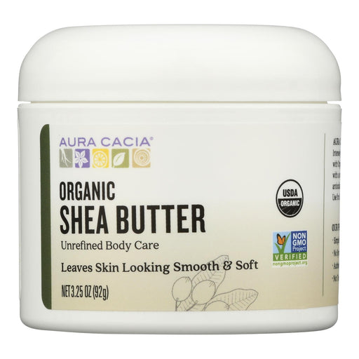 Aura Cacia - Body Butter Shea Unrf - 1 Each - 3.25 Fz Biskets Pantry 