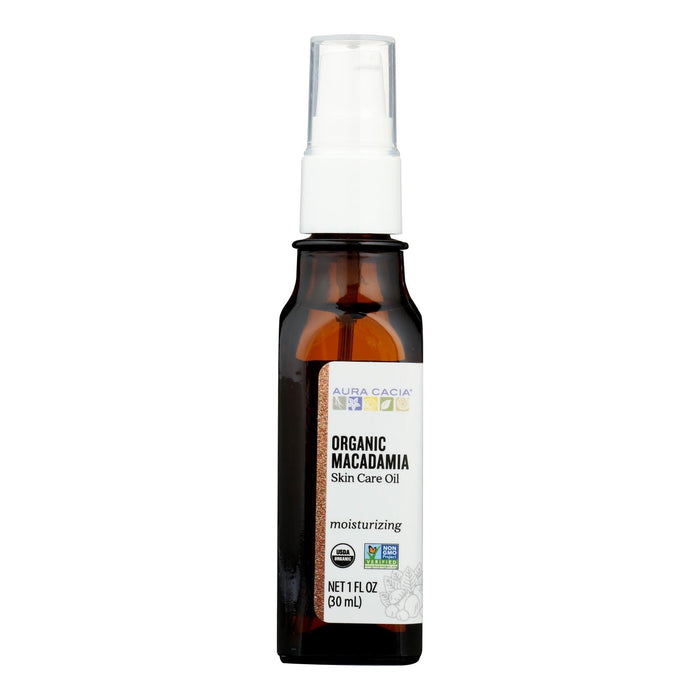 Aura Cacia - Macadamia Skin Care Oil Certified Organic - 1 Fl Oz Biskets Pantry 
