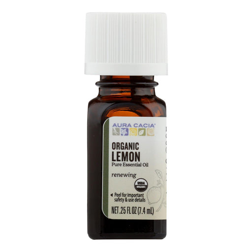 Aura Cacia - Organic Essential Oil - Lemon - .25 Oz Biskets Pantry 