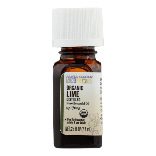 Aura Cacia - Organic Essential Oil - Lime - .25 Fl Oz Biskets Pantry 