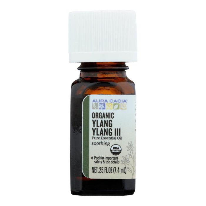 Aura Cacia - Organic Essential Oil - Ylang Ylang - .25 Oz Biskets Pantry 