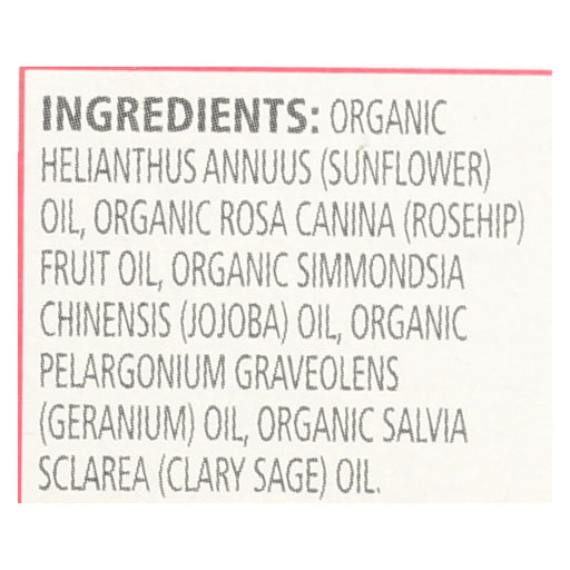 Aura Cacia - Organic Face Oil Serum - Rosehip - 1 Fl Oz Biskets Pantry 