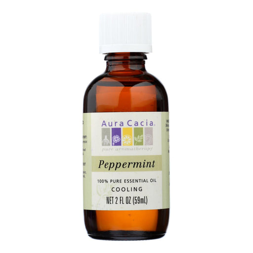 Aura Cacia - Peppermint Pure Essential Oil - 2 Fl Oz Biskets Pantry 