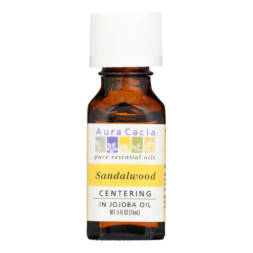 Aura Cacia - Precious Essentials Sandalwood Blended With Jojoba Oil - 0.5 Fl Oz Biskets Pantry 