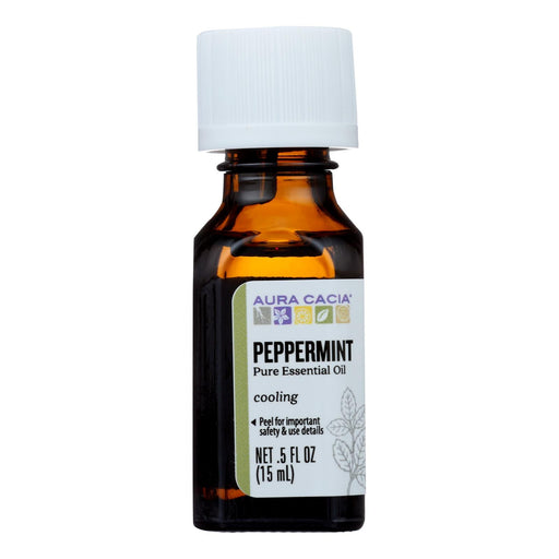 Aura Cacia - Pure Essential Oil Peppermint - 0.5 Fl Oz Biskets Pantry 