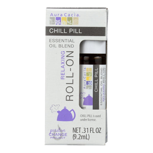 Aura Cacia - Roll On Essential Oil - Chill Pill - Case Of 4 - .31 Fl Oz Biskets Pantry 
