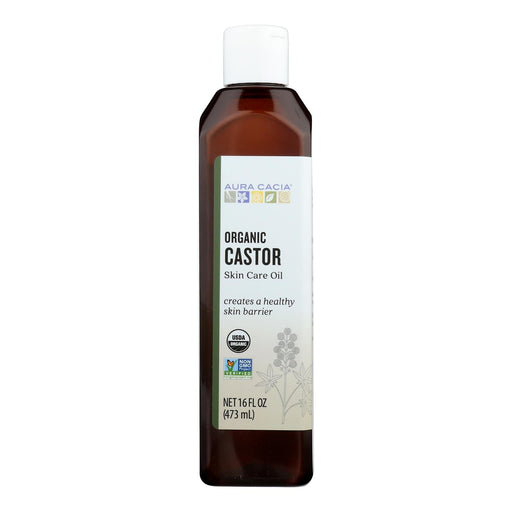 Aura Cacia - Skin Care Oil - Organic Castor Oil - 16 Fl Oz Biskets Pantry 