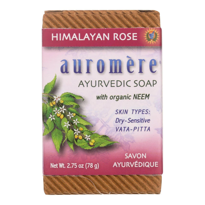 Auromere Ayurvedic Bar Soap Himalayan Rose - 2.75 Oz Biskets Pantry 