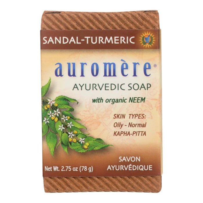 Auromere Ayurvedic Bar Soap Sandalwood-turmeric - 2.75 Oz Biskets Pantry 