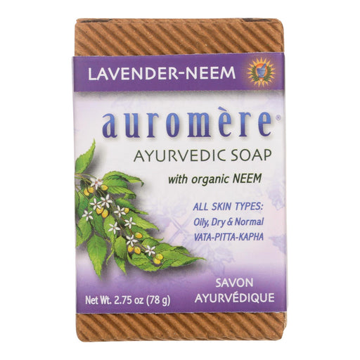 Auromere Bar Soap - Ayurvedic Lavender Neem - 2.75 Oz Biskets Pantry 