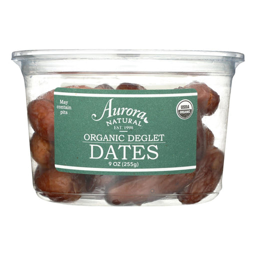 Aurora Natural Products - Organic Deglet Dates - Case Of 12 - 9 Oz. Biskets Pantry 