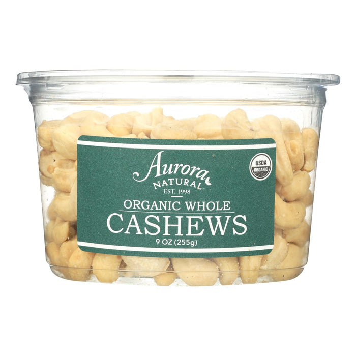 Aurora Natural Products - Organic Whole Cashews - Case Of 12 - 9 Oz. Biskets Pantry 