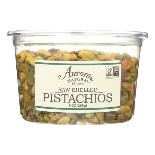 Aurora Natural Products - Raw Shelled Pistachios - Case Of 12 - 9 Oz. Biskets Pantry 