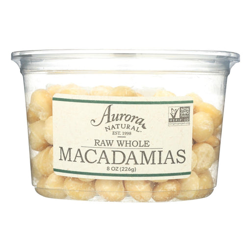 Aurora Natural Products - Raw Whole Macadamias - Case Of 12 - 8 Oz. Biskets Pantry 