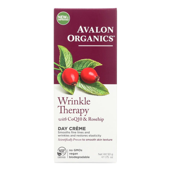 Avalon Organics Coq10 Repair Wrinkle Defense Creme Spf 15 - 1.75 Oz Biskets Pantry 