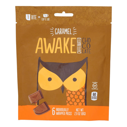Awake Chocolate - Bag Milk Choco Caramel - Case Of 10-2.9 Oz Biskets Pantry 