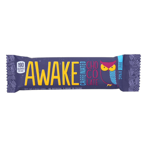 Awake Chocolate - Bar Caff Dark Chocolate - Case Of 12-1.34 Oz Biskets Pantry 