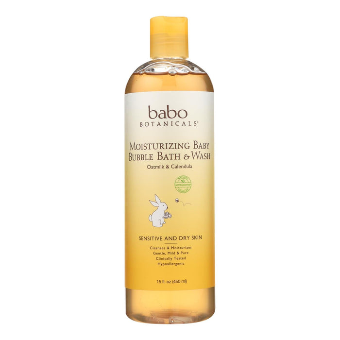 Babo Botanicals - Baby Bubble Bath And Wash - Moisturizing - Oatmilk - 15 Oz Biskets Pantry 