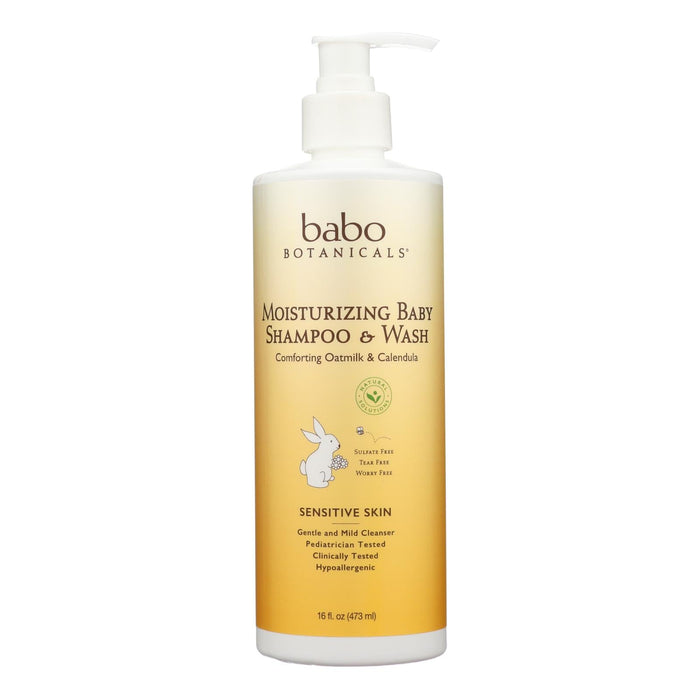 Babo Botanicals - Baby Shampoo And Wash - Moisturizing - Oatmilk - 16 Oz Biskets Pantry 