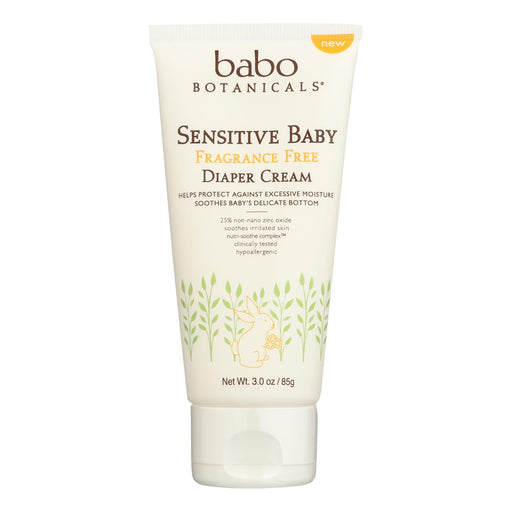 Babo Botanicals - Diaper Cream Sens Fat Free Baby - 1 Each - 3 Oz Biskets Pantry 