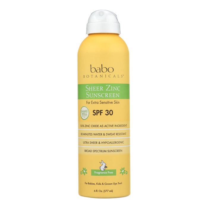 Babo Botanicals - Sunscreen - Fragrance Free - 1 Each - 6 Fl Oz. Biskets Pantry 