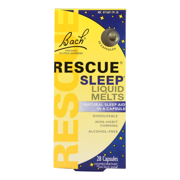 Bach Flower Remedies Rescue Sleep Liquid Melts - 28 Capsules Biskets Pantry 