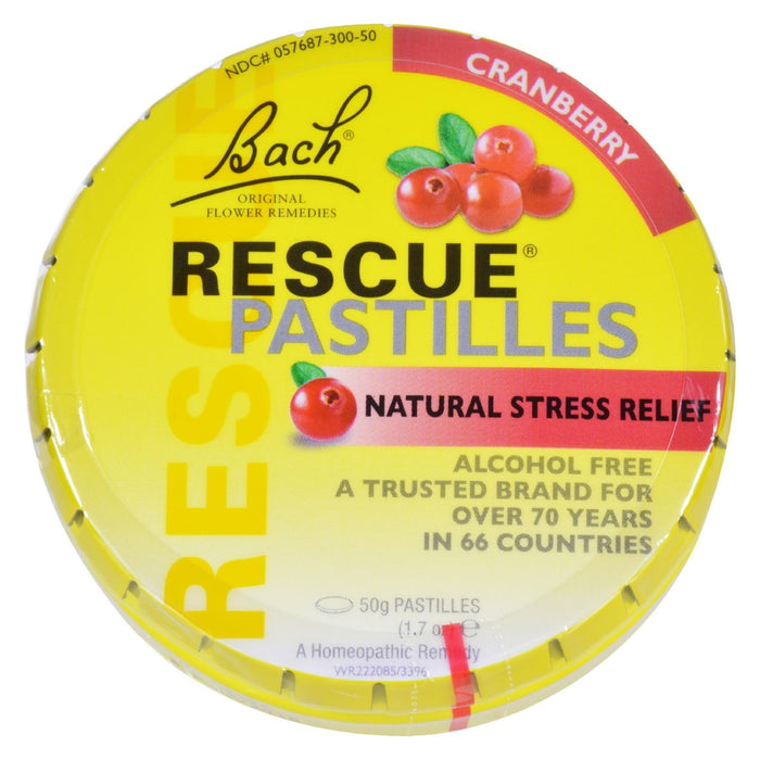Bach Rescue Remedy Pastilles - Cranberry - 50 Grm - Case Of 12 Biskets Pantry 