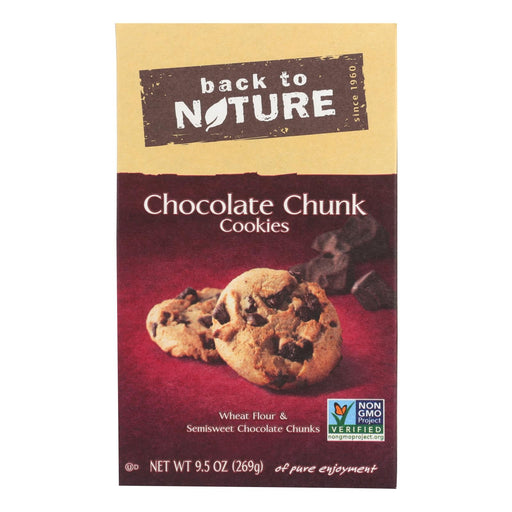 Back To Nature Chocolate Chunk Cookies - Case Of 6 - 9.5 Oz. Biskets Pantry 