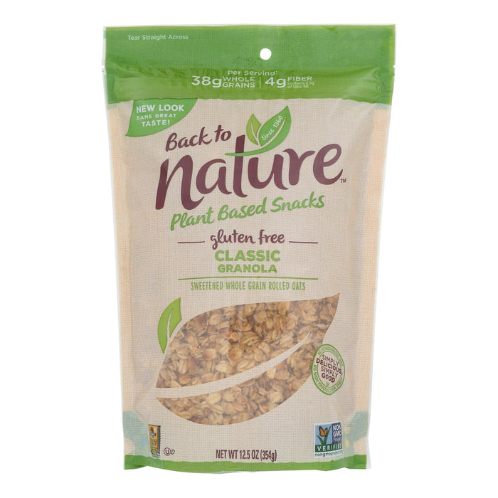 Back To Nature Classic Granola - Lightly Sweetened Whole Grain Rolled Oats - Case Of 6 - 12.5 Oz. Biskets Pantry 