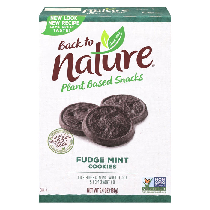 Back To Nature Cookies - Fudge Mint - Case Of 6 - 6.4 Oz. Biskets Pantry 