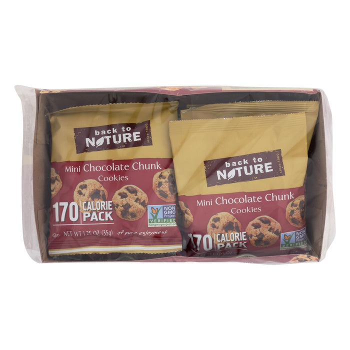 Back To Nature Cookies - Mini Chocolate Chunk - Case Of 4 - 1.25 Oz. Biskets Pantry 