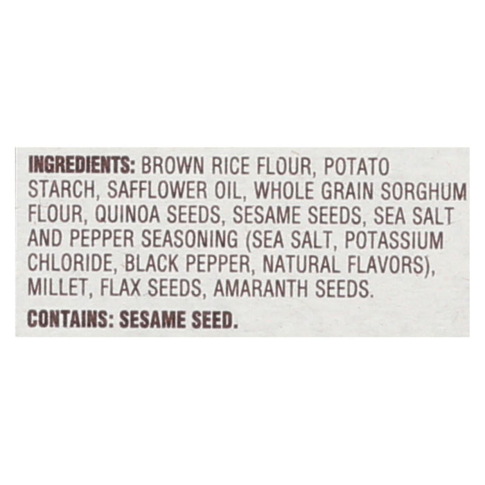 Back To Nature Crackers - Sea Salt And Cracked Black Pepper Rice - Case Of 12 - 4 Oz. Biskets Pantry 