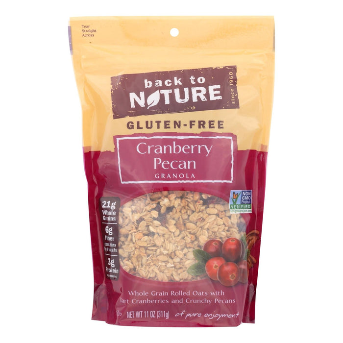 Back To Nature Cranberry Pecan Granola - Whole Grain Rolled Oats With Tart Cranberries And Crunchy Pecans - Case Of 6 - 11 Oz. Biskets Pantry 