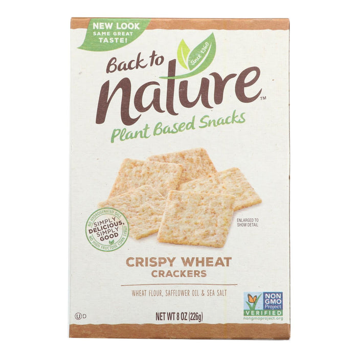 Back To Nature Crispy Crackers - Wheat - Case Of 6 - 8 Oz. Biskets Pantry 