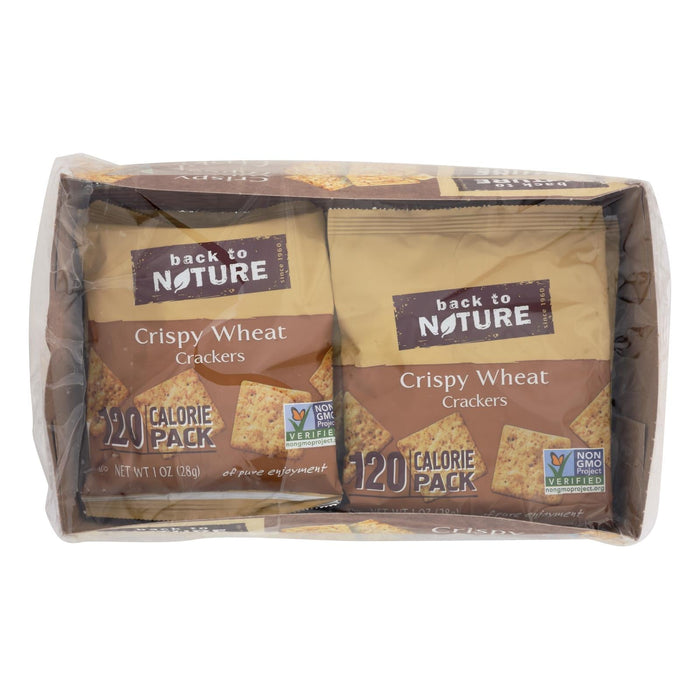 Back To Nature Crispy Wheat Crackers - Safflower Oil And Sea Salt - Case Of 4 - 1 Oz. Biskets Pantry 