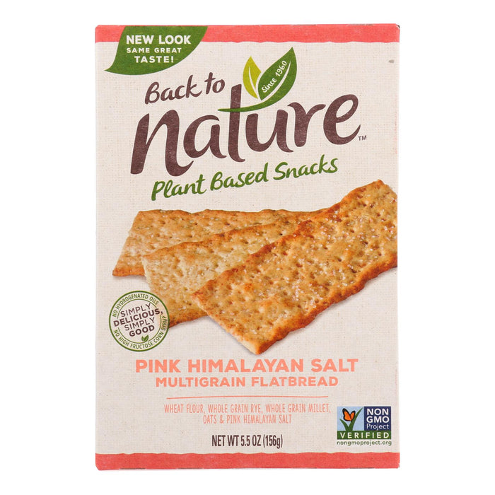 Back To Nature Multigrain Flatbread - Pink Himalayan Salt - Case Of 6 - 5.5 Oz Biskets Pantry 