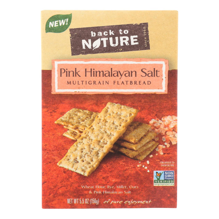 Back To Nature Multigrain Flatbread - Pink Himalayan Salt - Case Of 6 - 5.5 Oz Biskets Pantry 