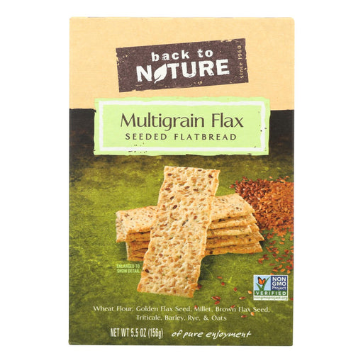 Back To Nature Multigrain Flax Seeded Flatbread Crackers - Case Of 6 - 5.5 Oz. Biskets Pantry 