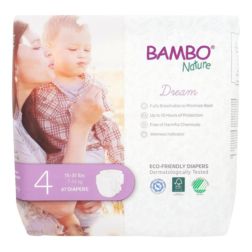 Bambo Nature - Diaper Size 4 - Case Of 6-27 Ct Biskets Pantry 